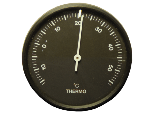 Thermometer analog - schwarz