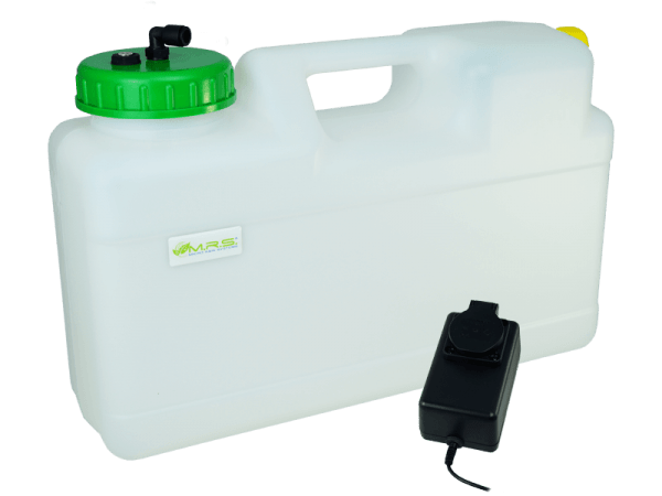 Wassertank 12 Liter mit Trockenlaufschutz und Auslaufstutzen