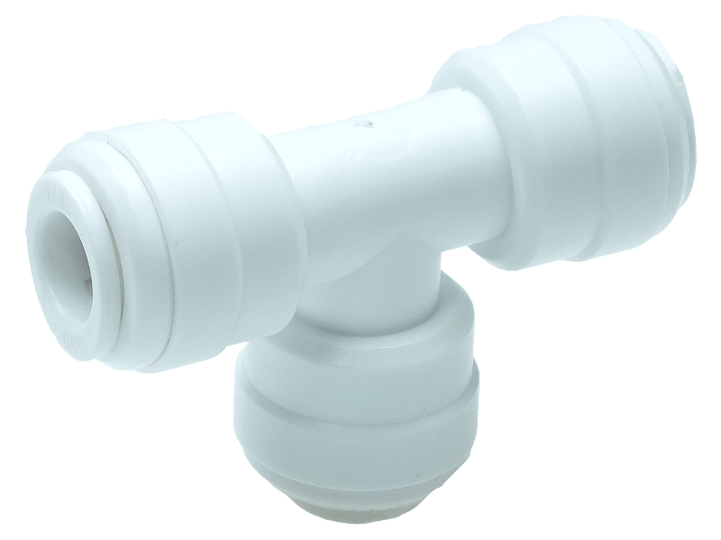 T-Stück 1/4 Zoll Auf 1/4 Zoll AG + O-Ring – Für Umkehrosmose & Kühlschrank-Wasserfilter, 2er-Set, Quick-Fitting