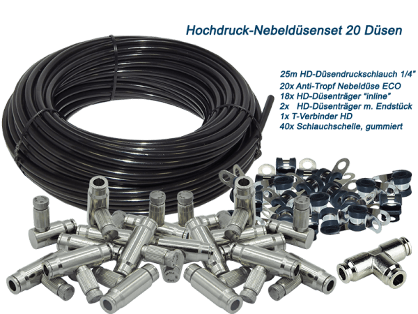 Nebeldüsen Set für Hochdruck Nebelsysteme bis 80 bar