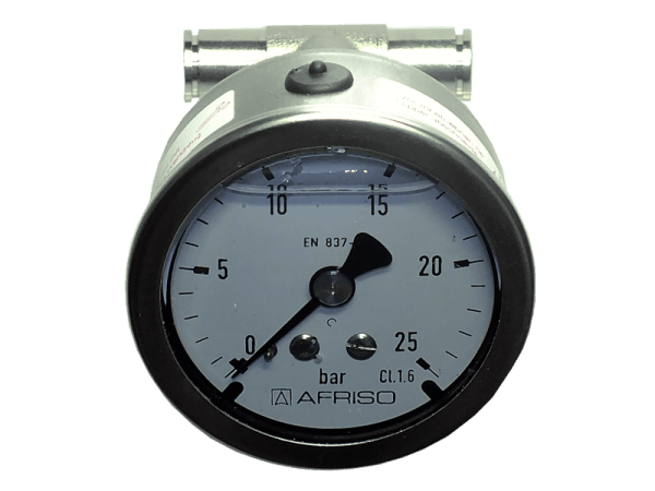 Glyzerin Manometer 0 - 25 bar mit Schlauchanschluss