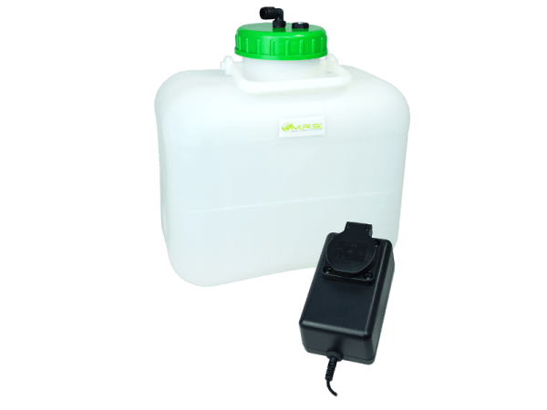 Wassertank 10 Liter mit Trockenlaufschutz u. Auslaufstutzen