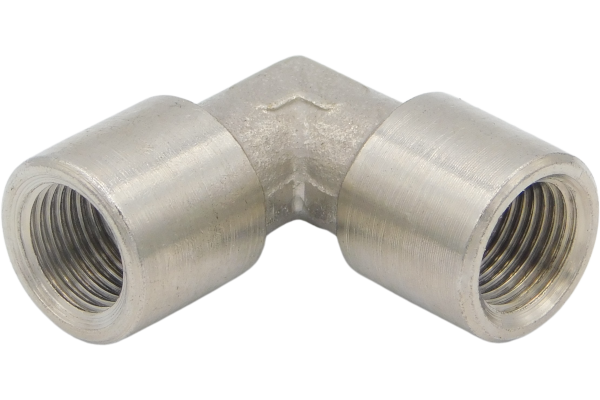 90° Winkelstück mit Innengewinde Messing vernickelt 20 bar