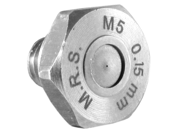 M.R.S. Micro Nebeldüse Düsenkopf Edelstahl Bohrung 0,15 mm