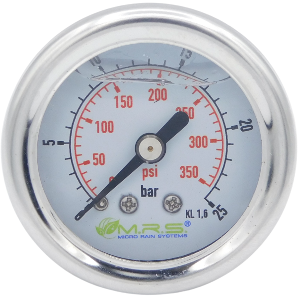 Glyzerin Manometer 0 - 25 bar mit Schlauchanschluss