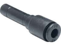 Gerader Einsteckverbinder reduziert 6 mm Stutzen - 4 mm Schlauch Gerader Einsteckverbinder reduziert 6 mm Stutzen - 4 mm Schlauch