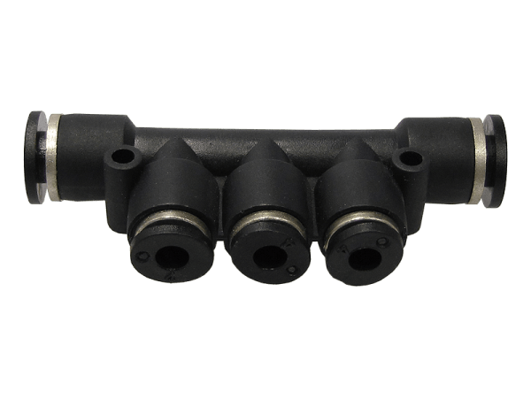 Dreifach-Durchgangsverteiler 2x 6mm auf 3x 6mm