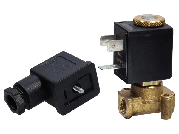 2/2-Wege Magnetventil 24V AC - Messing Ventil G 3/8" Für Druckluft & Wasser