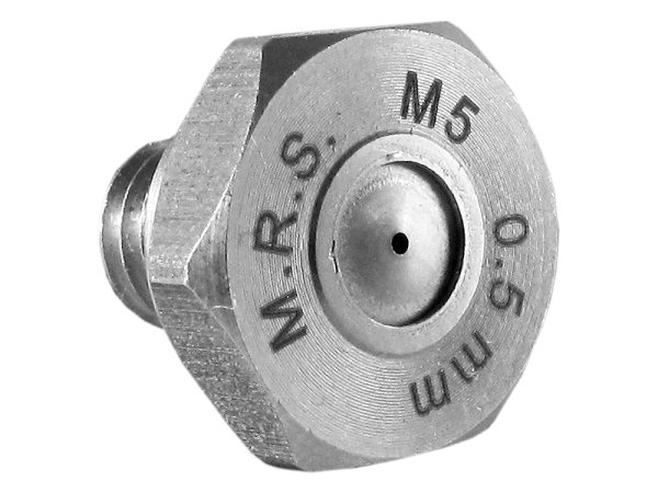 M.R.S. Micro Nebeldüse Düsenkopf Edelstahl Bohrung 0,5 mm